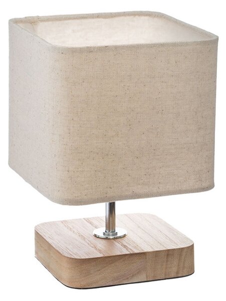 Veioza Sand, E14 lemn Metal, 15x15x21cm