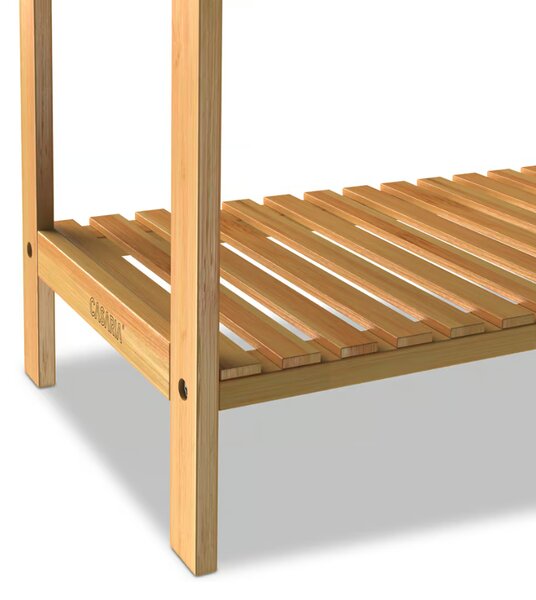Suport pentru prosoape din bambus - set de 2