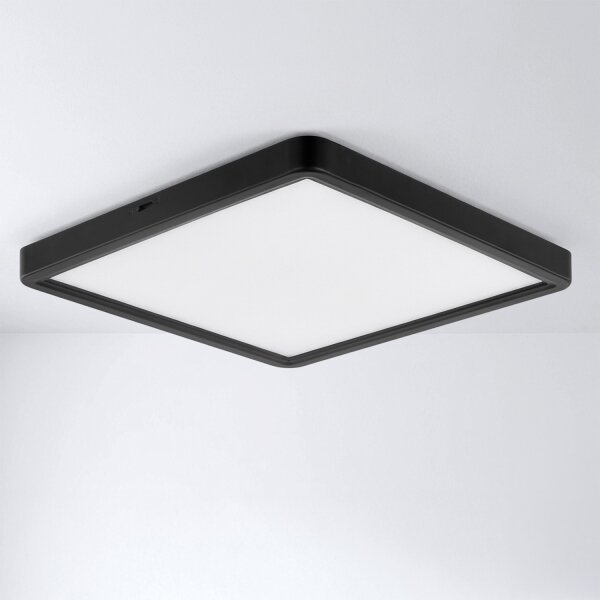 Brilagi - Plafonieră LED dimabilă ESTELA SQUARE LED/36W/230V 31x31 cm neagră + telecomandă