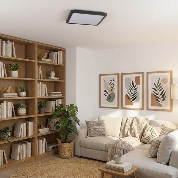 Brilagi - Plafonieră LED ESTELA SQUARE LED/24W/230V 31x31 cm neagră