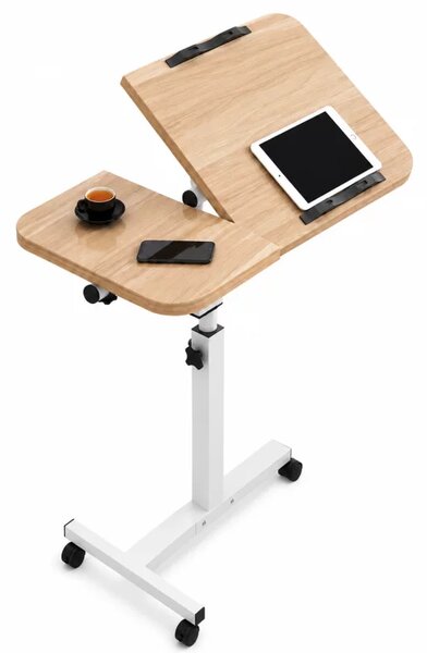 Masă reglabilă pentru laptop – 60×40×(27–40) cm–Walnut