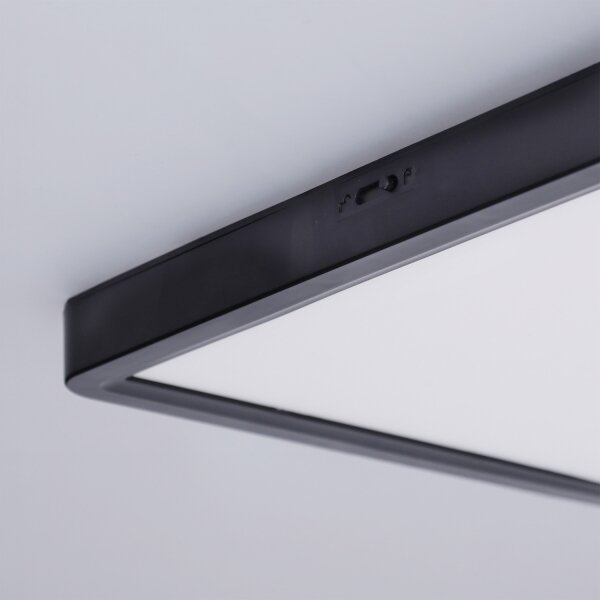 Brilagi - Plafonieră LED dimabilă ESTELA SQUARE LED/36W/230V 31x31 cm neagră + telecomandă