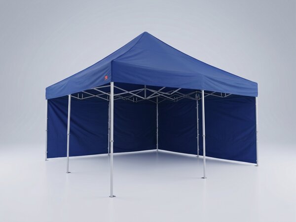 Cort pliabil 5×5 m – aluminiu hexagon profi, Alb