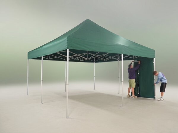 Cort pliabil 5×5 m – aluminiu hexagon profi, Alb