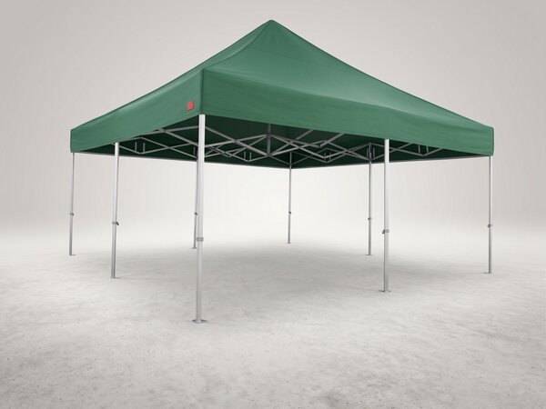 Cort pliabil 5×5 m – aluminiu hexagon profi, Alb
