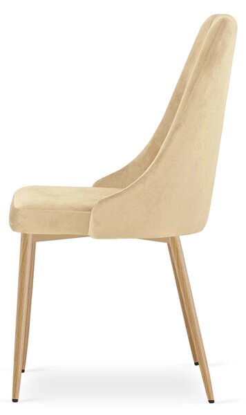 Scaun de dining IMOLA VELVET, bej