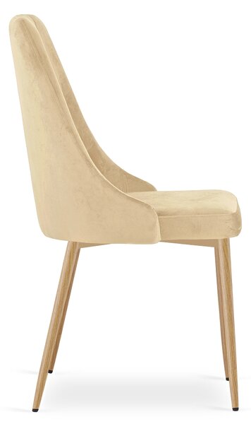 Scaun de dining IMOLA VELVET, bej