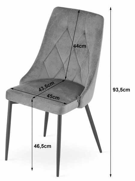 Scaun de dining IMOLA VELVET, bej