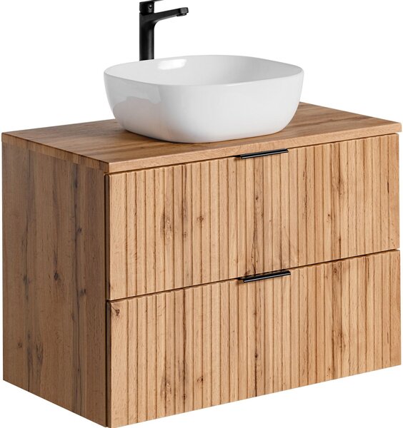 Set dulap Comad Adel Oak ADEL OAK 82-80-B-2S, lavoar Comad Smile UM-6252SMILE40DP, ADEL OAK 89-80-B