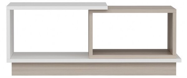 Masuta de Cafea Model Barnes, 90x45x36 cm, Alb/Stejar