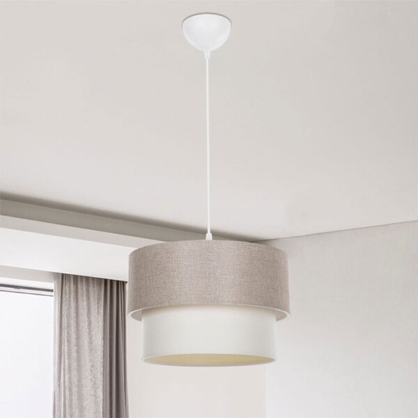 Lustra cu o singura lumina PWL-1194, E27 bej, 30x72 cm