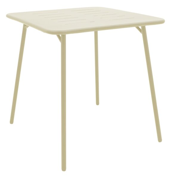 Set 3 masa si scaune gradina, Deraby, Crem, 70x70x73 cm