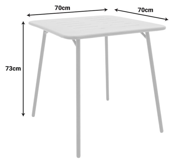 Set 3 masa si scaune gradina, Deraby, Crem, 70x70x73 cm