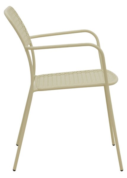 Scaun de gradina Stivuibil, Federal, Crem, 58x57x81.5 cm