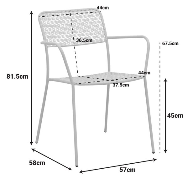 Set 3 masa si scaune gradina V1, Moraja, Negru, 70x70x73 cm