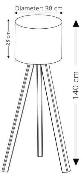 Lampadar AYD-1533 Negru/Maro