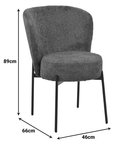 Scaun, Houlian, Antracit, 66x46x89 cm