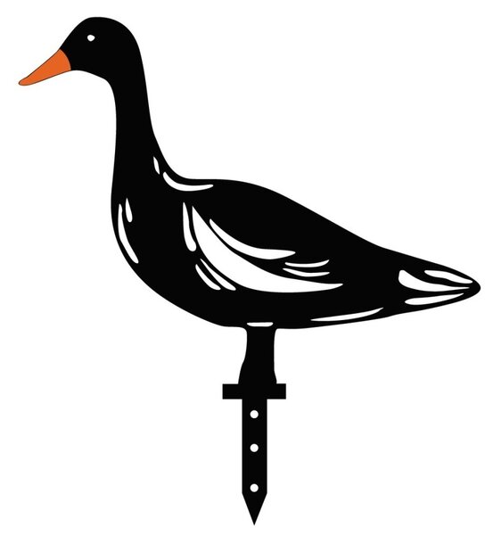 Set de accesorii metalice decorative pentru gradina Ducks Negru 20x15 cm
