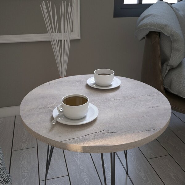 Masuta de Cafea Model Kline, 40x40x44 cm, Stejar