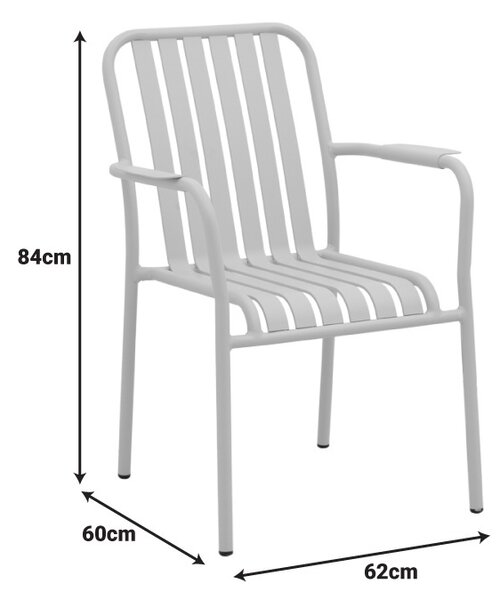 Set 7 bucati masa si scaune gradina, Heven Vista, Antracit, 80x150x72 cm