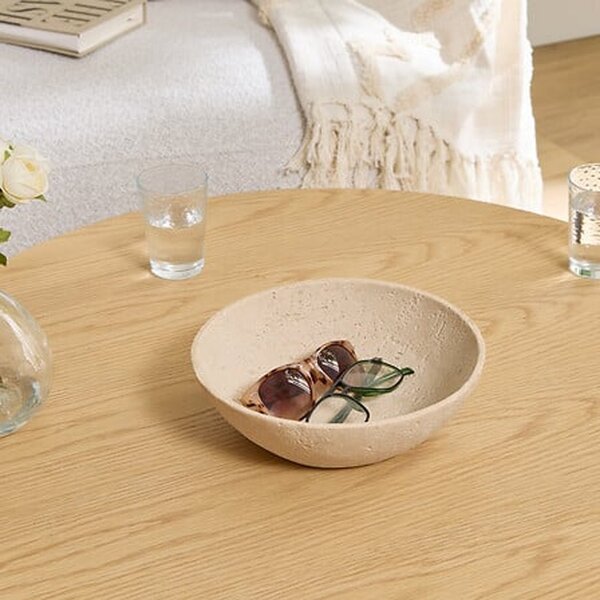 Bol decorativ, Serio, Bej, 24.5x24.5x7.5 cm