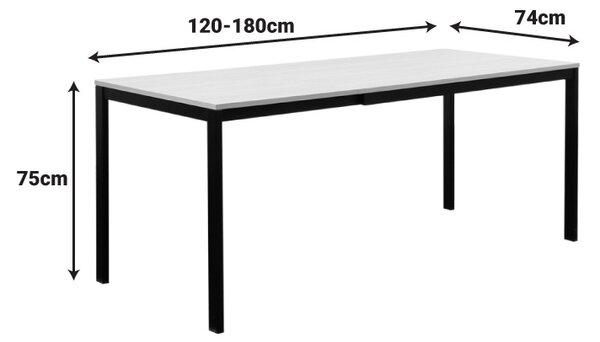 Masa extensibila, Extento, Natural, 74x180x75 cm