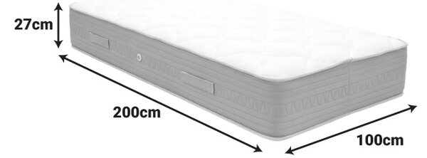 Saltea cu arcuri bonnel cu doua fete, Sleepy, Alb, 200x100x27 cm