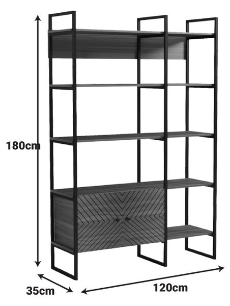 Biblioteca, Rhombo, Nuc, 35x120x180 cm