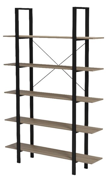 Biblioteca, Loftie, Negru, 28x126x165 cm
