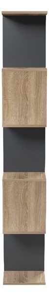 Biblioteca, Tetri, Antracit, 25.4x121.8x158.8 cm