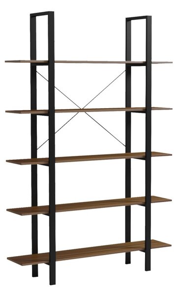 Biblioteca, Varous, Negru, 28x120x180 cm