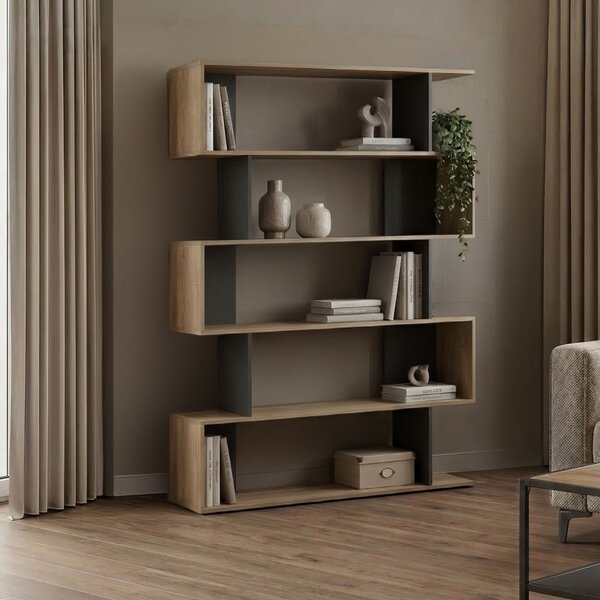 Biblioteca, Tetri, Antracit, 25.4x121.8x158.8 cm