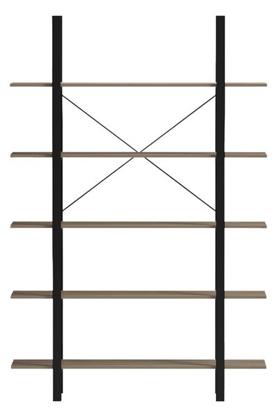 Biblioteca, Loftie, Negru, 28x126x165 cm