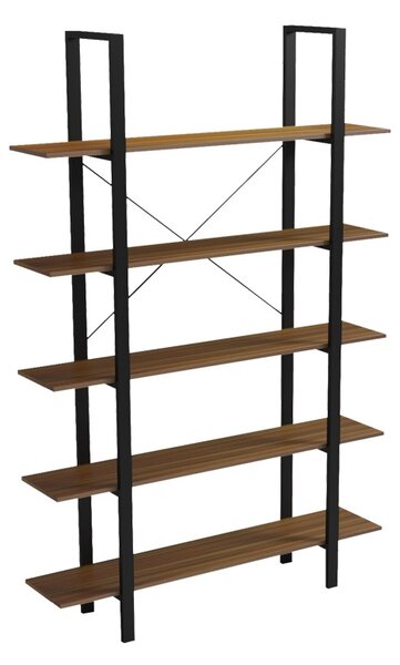 Biblioteca, Varous, Negru, 28x120x180 cm