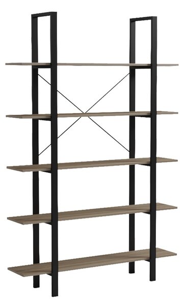 Biblioteca, Loftie, Negru, 28x126x165 cm