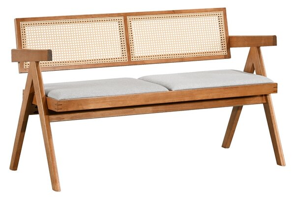 Bancuta cu 2 locuri, Winslow, Nuc, 60x130x77.5 cm