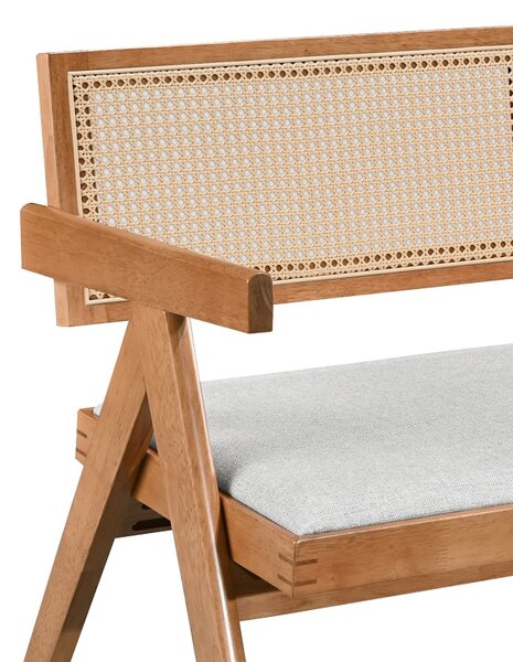 Bancuta cu 2 locuri, Winslow, Nuc, 60x130x77.5 cm