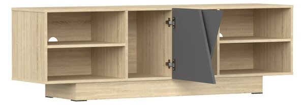 Comoda TV, Stevie, Gri, 40x160x50 cm