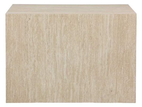 Set 2 bucati Masuta auxiliara, Coffina, Travertin, 58x58x40 cm