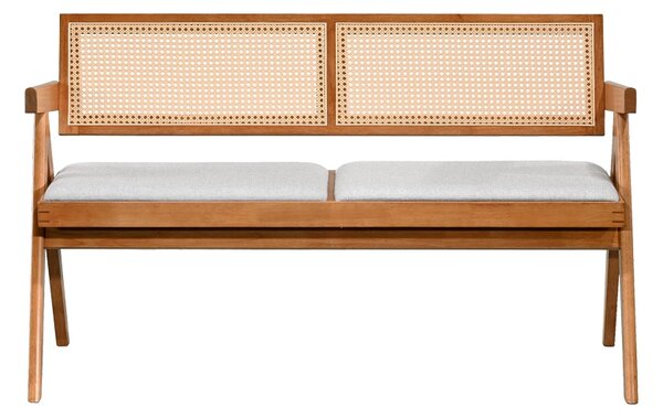 Bancuta cu 2 locuri, Winslow, Nuc, 60x130x77.5 cm