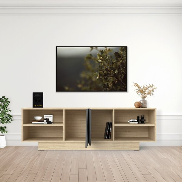 Comoda TV, Stevie, Gri, 40x160x50 cm