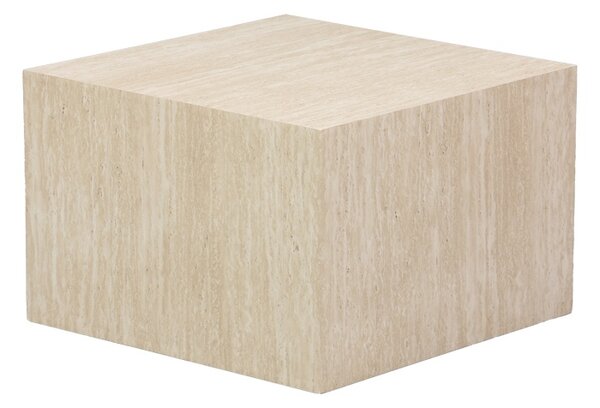 Set 2 bucati Masuta auxiliara, Coffina, Travertin, 58x58x40 cm