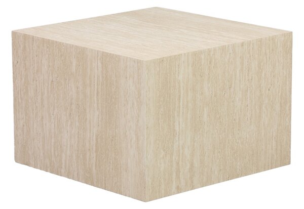 Set 2 bucati Masuta auxiliara, Coffina, Travertin, 58x58x40 cm