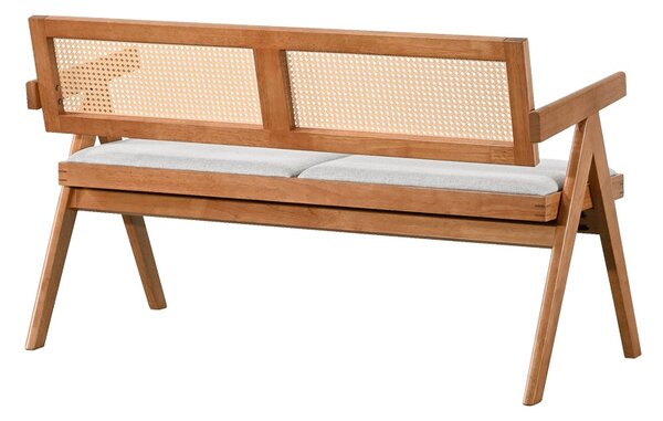 Bancuta cu 2 locuri, Winslow, Nuc, 60x130x77.5 cm