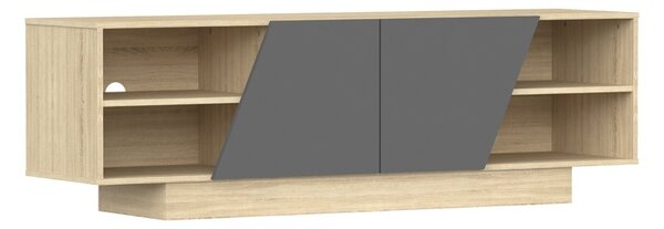 Comoda TV, Stevie, Gri, 40x160x50 cm