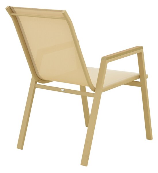 Scaun de gradina Stivuibil, Azelie, Bej, 75x56x88 cm