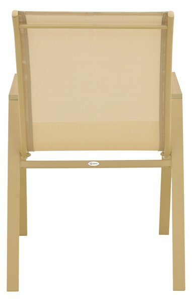 Scaun de gradina Stivuibil, Azelie, Bej, 75x56x88 cm