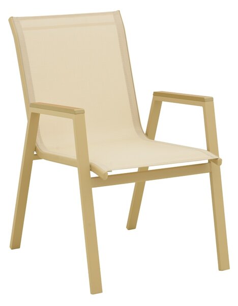 Scaun de gradina Stivuibil, Azelie, Bej, 75x56x88 cm