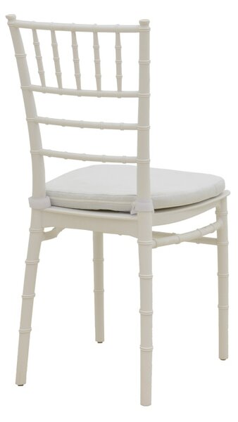 Scaun de gradina, Tiffany I, Alb, 46.5x39.5x87 cm
