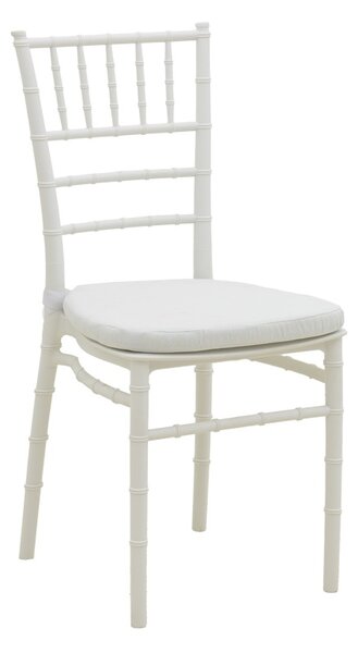 Scaun de gradina, Tiffany I, Alb, 46.5x39.5x87 cm